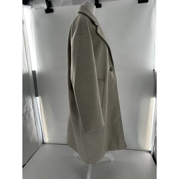 CoffeeShop Trench Coat Single Breasted Sz XL Walker Grey Minimalist Normcore - Picture 4 of 14